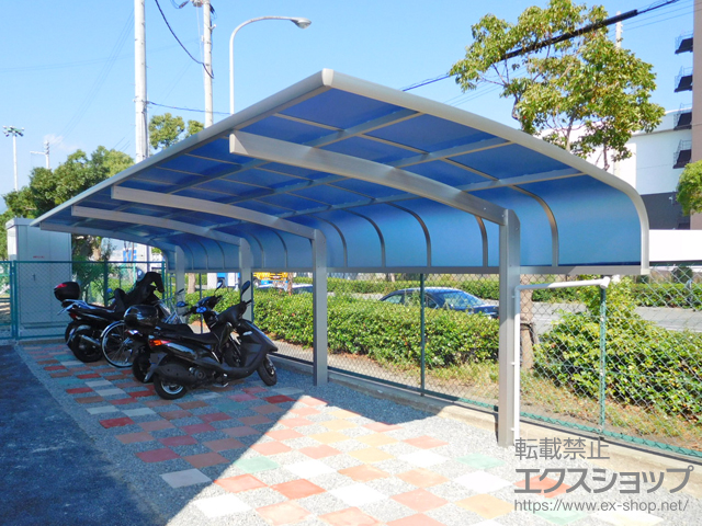 兵庫県神戸市ののカーポート プレシオスポート アルファ 縦連棟 積雪〜20cm対応 施工例