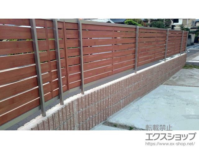 福岡県春日市のの門扉 ジオーナフェンス YS型 マテリアルカラー フリーポールタイプ 施工例