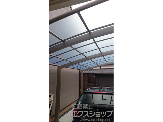 京都府京都市ののカーポート ネスカR (ラウンドスタイル) 延長 積雪〜20cm対応 施工例