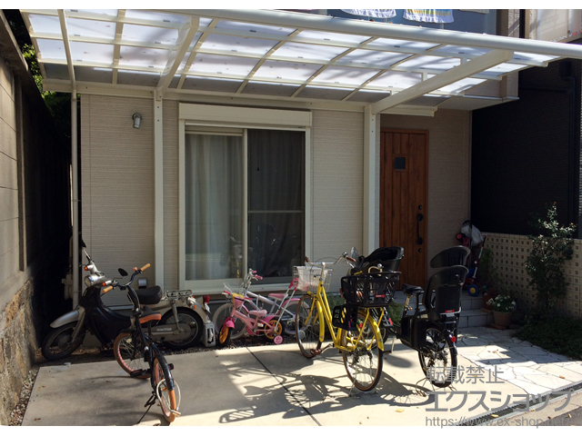 大阪府大阪市ののカーポート フーゴA (アーチスタイル) 積雪〜20cm対応＋ 雨樋ネット 施工例