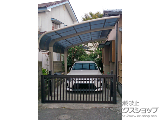 福岡県北九州市のLIXIL リクシル（トステム）のカーポート テールポートシグマIII 積雪〜20cm対応 施工例