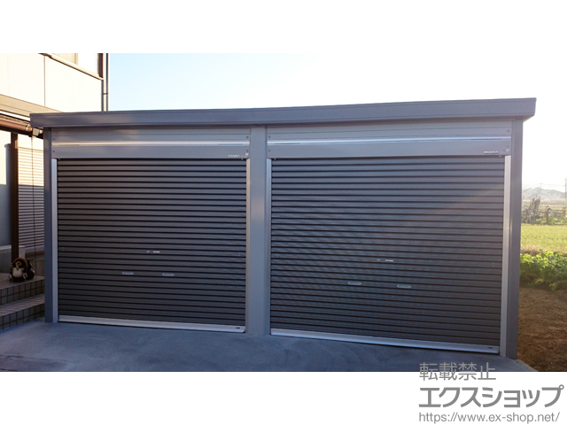 福岡県遠賀郡水巻町のイナバ倉庫・ガレージ施工例(ガレーディア 中