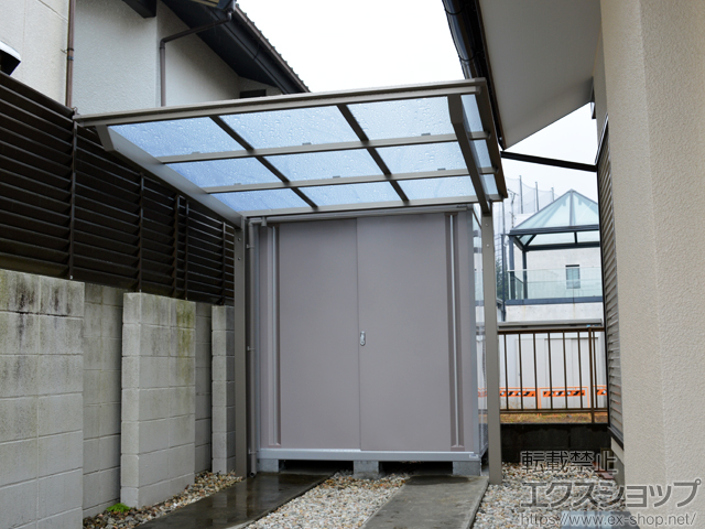 東京都多摩市ののサイクルポート・駐輪場 ネスカFミニ (フラットスタイル) 積雪〜20cm対応 施工例