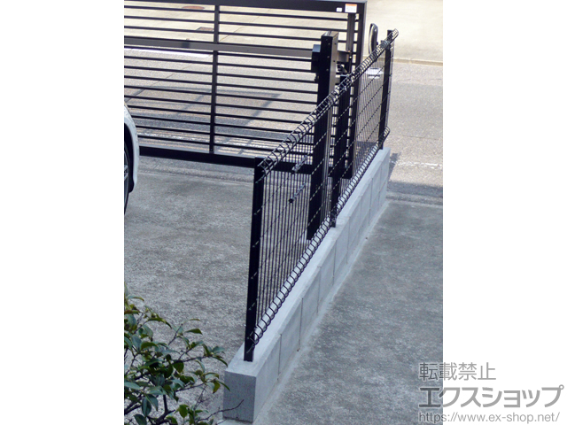 愛知県清須市ののフェンス・柵 ハイグリッドフェンスUF8型 フリーポールタイプ 施工例