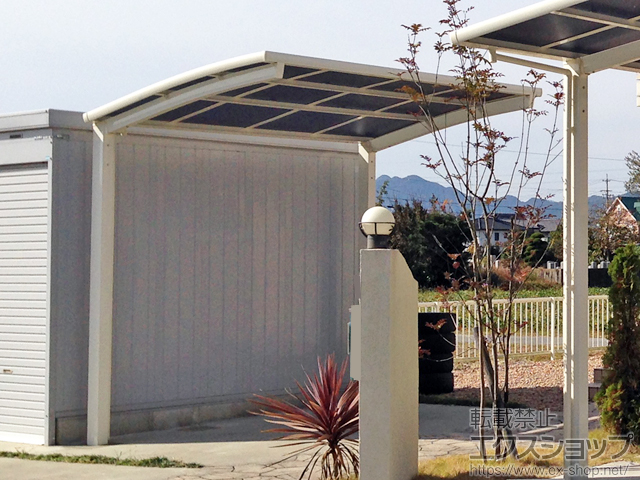 三重県松阪市ののサイクルポート・駐輪場 ネスカRミニ (ラウンドスタイル) 積雪〜20cm対応 施工例