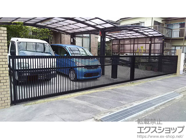 千葉県我孫子市ののカーゲート ワイドオーバードアS2型 電動式 施工例