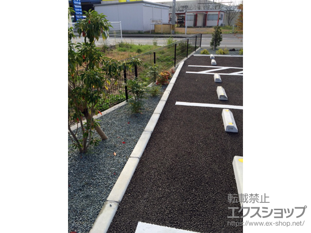 福岡県筑後市ののフェンス・柵 イーネットフェンス2F型 自由柱タイプ 施工例