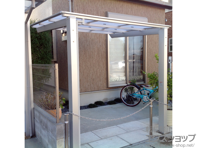 京都府亀岡市ののサイクルポート・駐輪場 ネスカFミニ (フラットスタイル) 積雪〜20cm対応 施工例