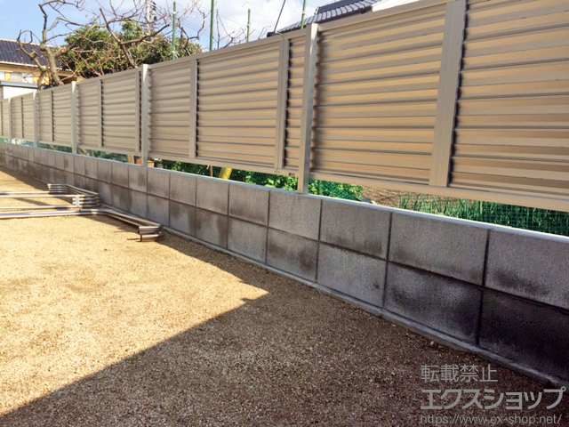 岡山県岡山市ののフェンス・柵 ミエーネフェンス 自由柱施工 施工例