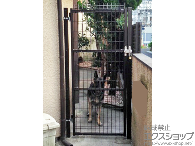 東京都練馬区の積水樹脂(セキスイ)門扉施工例(メッシュフェンス