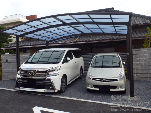 千葉県船橋市ののカーポート ネスカR (ラウンドスタイル) ワイド 積雪〜20cm対応 施工例