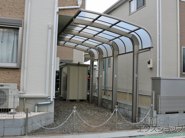 神奈川県横浜市のLIXIL リクシル（トステム）のカーポート テールポートシグマIII 1500 延長 積雪〜50cm対応 施工例