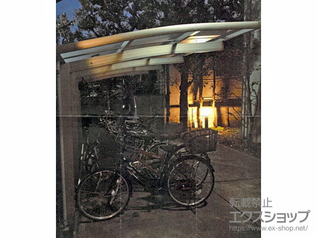 東京都世田谷区ののサイクルポート・駐輪場 レイナポートグランミニ 縦連棟積雪〜20cm対応＋車止めバー 長さ29用×2セット 施工例