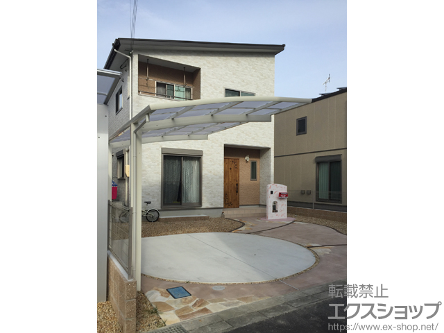 滋賀県甲賀市ののカーポート レイナポートグラン 積雪〜20cm対応＋屋根ふき材補強部品 1セット 施工例