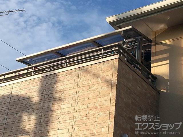 千葉県旭市ののバルコニー・ベランダ屋根 スピーネ F型 屋根タイプ 単体 積雪〜20cm対応 施工例