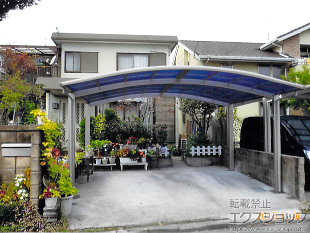 鹿児島県姶良市ののカーポート プレシオスポート ワイド 積雪〜20cm対応 施工例