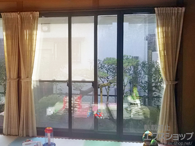 福岡県小郡市のの二重窓（内窓） インプラス ダストバリア仕様 引違い窓 3枚建 ※外内内仕様 施工例