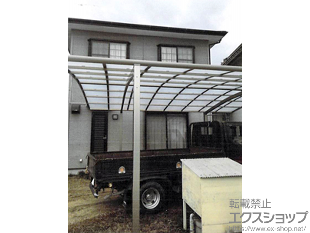 香川県三豊市ののカーポート ネスカR (ラウンドスタイル) ワイド 積雪〜20cm対応 施工例