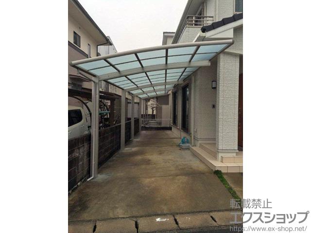 岡山県津山市ののカーポート レイナポートグラン 縦連棟　積雪〜20cm対応 施工例