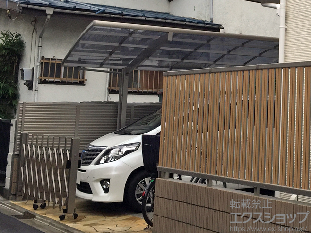 東京都世田谷区ののカーポート ネスカR (ラウンドスタイル) 積雪〜20cm対応 施工例