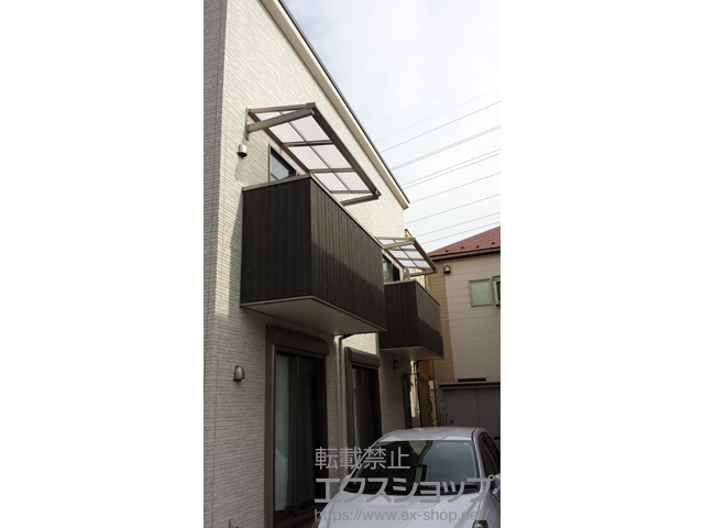 神奈川県川崎市ののバルコニー・ベランダ屋根 スピーネ F型 ルーフタイプ 単体 積雪〜20cm対応 施工例