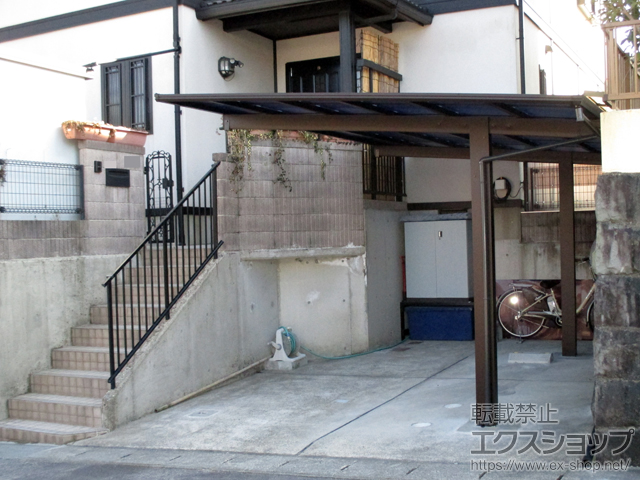 長崎県諫早市ののカーポート エフルージュ プラス　積雪〜20cm対応＋着脱式サポート 標準・ハイルーフ専用 2本入り×1セット 施工例