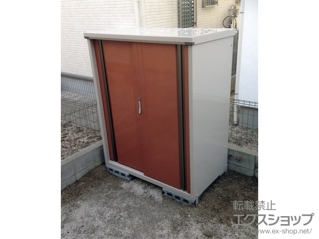 広島県大竹市のの物置・屋外倉庫 グランプレステージジャスト（M-137B-T-WT） 施工例