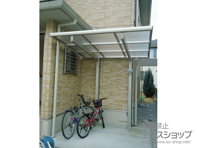 栃木県佐野市ののサイクルポート・駐輪場 エフルージュグランミニ 積雪〜20cm対応 施工例