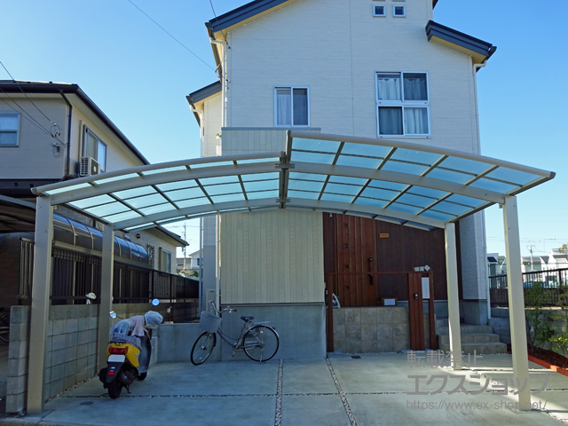 千葉県白井市ののカーポート レイナポートグラン M合掌　積雪〜20cm対応 施工例