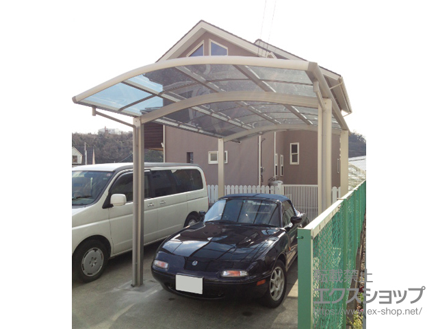 神奈川県三浦郡葉山町ののカーポート レイナワンポートグラン　積雪〜20cm対応＋屋根ふき材補強部品 1セット 施工例
