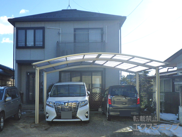 栃木県大田原市ののカーポート レイナツインポートグラン 積雪〜20cm対応 施工例