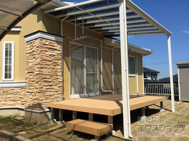 福岡県飯塚市ののウッドデッキ リウッドデッキ 200 施工例