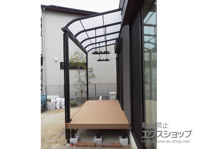 京都府京都市ののテラス屋根 スピーネ R型 テラスタイプ 単体 積雪〜20cm対応 施工例
