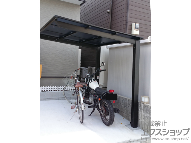 美しい LIXIL サイクルポート  駐輪 diy バイク置き場  ポリカーボネート屋根材使用 標準柱 H19  ネスカFミニ 基本 18-22型  リクシル 自転車 屋根