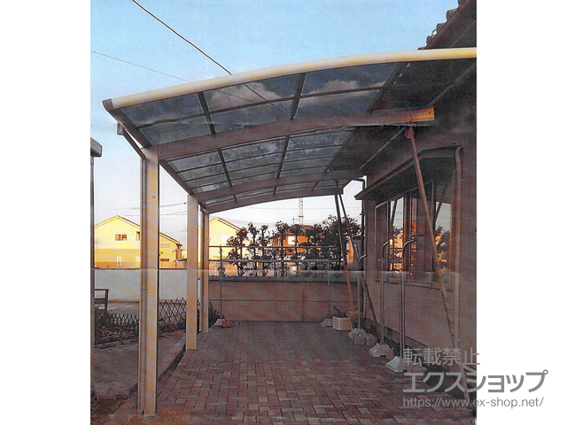 岡山県岡山市ののカーポート レイナポートグラン 延長　積雪〜20cm対応 施工例