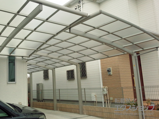 千葉県八千代市ののカーポート レイナポートグラン 縦連棟　積雪〜20cm対応 施工例