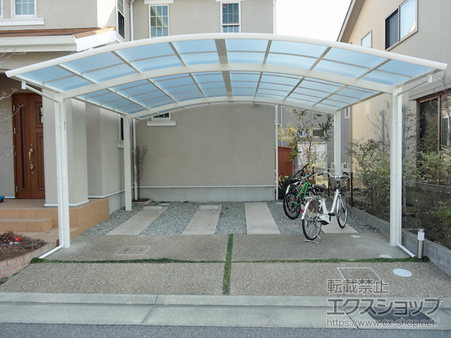 兵庫県芦屋市ののカーポート レイナツインポートグラン 積雪〜20cm対応 施工例