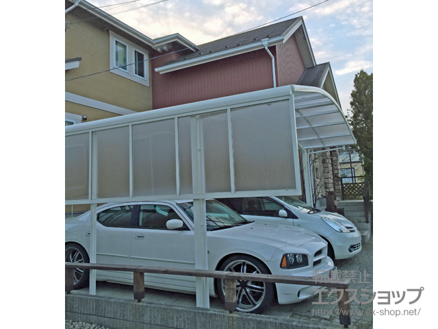 宮城県仙台市ののカーポート レイナツインポートグラン　積雪〜20cm対応＋サイドパネル 施工例