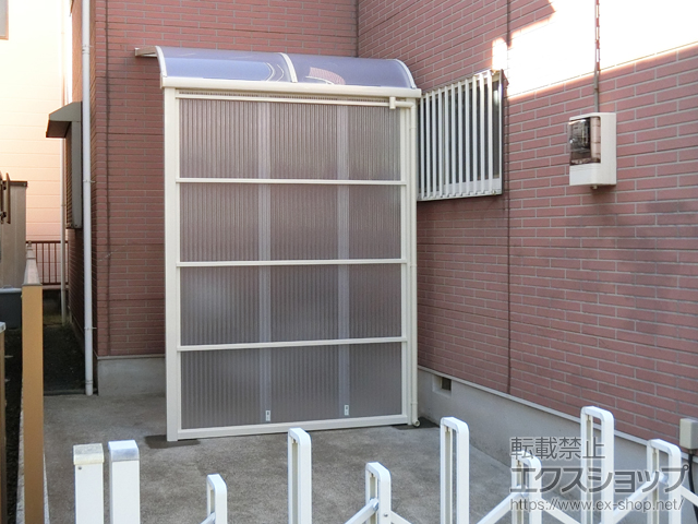 千葉県柏市ののストックヤード サンクストックヤード R型 波板タイプ スクリーン仕様 積雪〜20cm対応 施工例