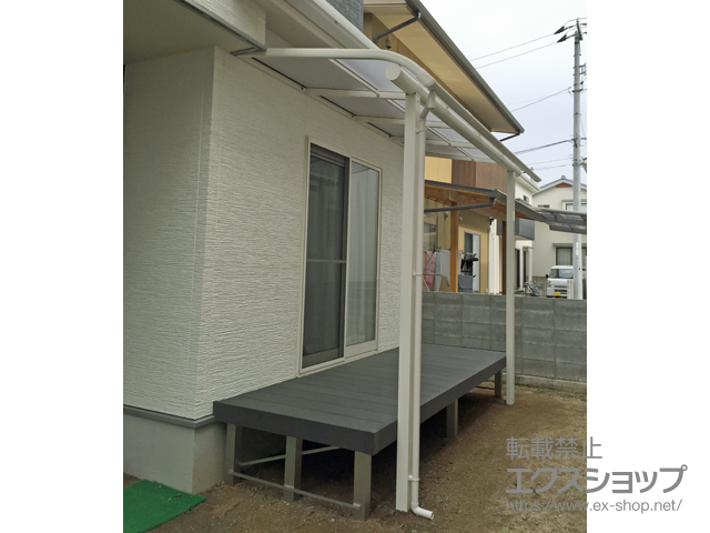 愛媛県松山市ののテラス屋根 ヴェクターテラス R型 テラスタイプ 単体 積雪〜20cm対応 施工例