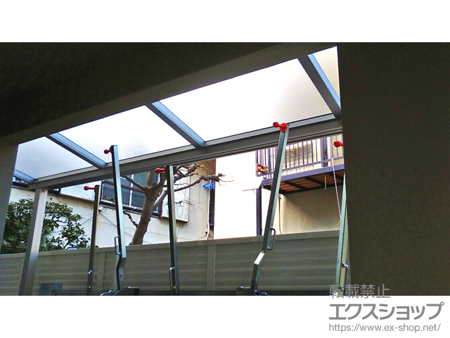 東京都杉並区ののテラス屋根 プレシオステラス F型 テラスタイプ 単体 積雪〜20cm対応 施工例