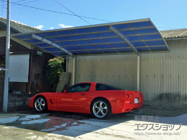 兵庫県加古川市ののカーポート レイナポートグラン 積雪〜20cm対応 施工例