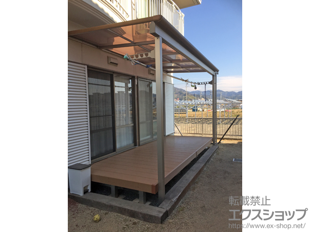 静岡県静岡市ののテラス屋根 ヴェクターテラス F型 テラスタイプ 単体 積雪〜20cm対応 施工例