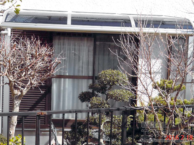 大阪府泉南郡熊取町ののテラス屋根 プレシオステラス R型 テラスタイプ 単体 積雪〜20cm対応 施工例