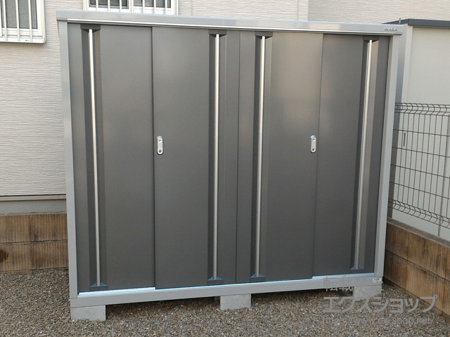 兵庫県姫路市のの物置・屋外倉庫 シンプリー 一般型（MJX-199D-PG）＋オプション 施工例