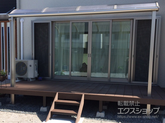 鹿児島県鹿児島市ののテラス屋根 プレシオステラス R型 テラスタイプ 単体 積雪〜20cm対応 施工例