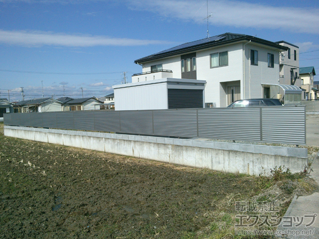 静岡県浜松市ののフェンス・柵 ミエーネフェンス 目隠しルーバータイプ 自由柱施工 施工例