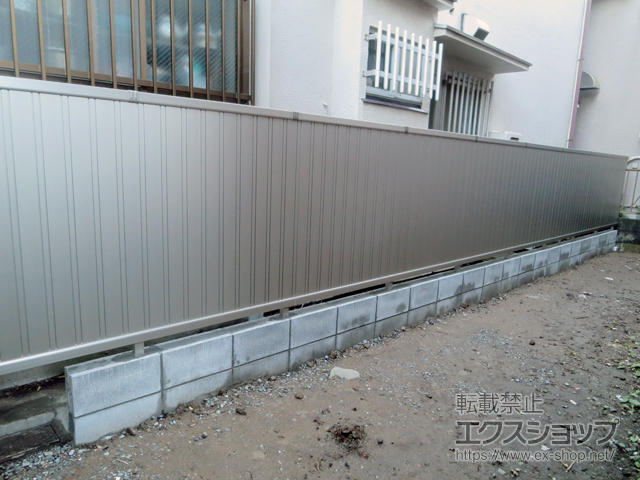 神奈川県横浜市のの レスティナフェンス8型 たて目隠し 自由柱施工 施工例