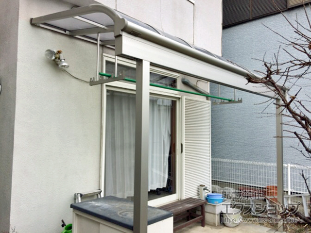 群馬県藤岡市ののテラス屋根 ヴェクターテラス R型 3000 テラスタイプ 単体 積雪〜100cm対応 施工例