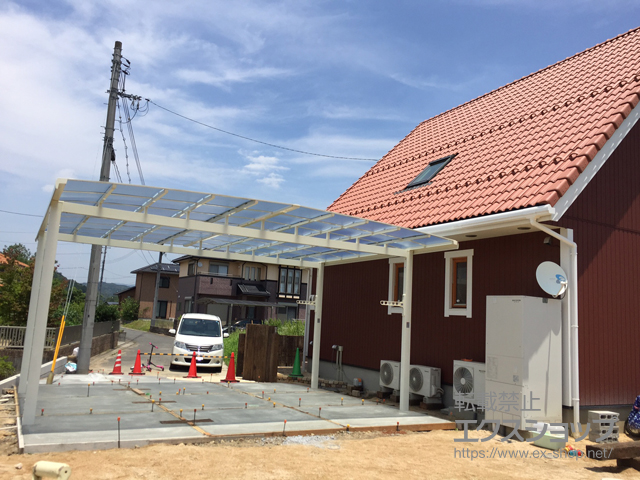 山口県山陽小野田市のlixil リクシル カーポート施工例 フーゴa アーチスタイル ワイド 積雪 cm対応 屋根材ホルダー 57型用 4セット分 1セット 屋根材ホルダー 57型用 4セット分 1セット 1